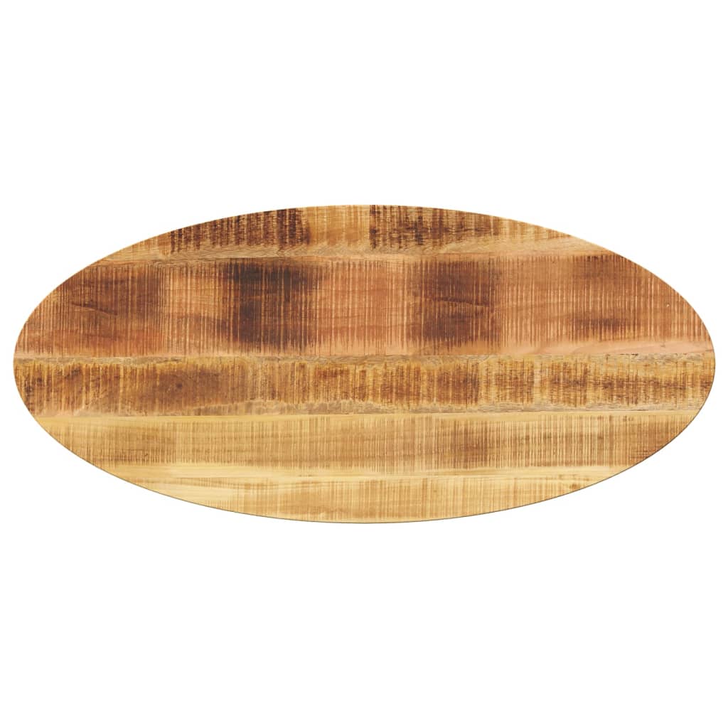 Bordplate 80x40x3,8 cm oval massivt mangotre - grovt mangotre (naturlig), 80 x 40 cm, 1,38 mm - number 1.
