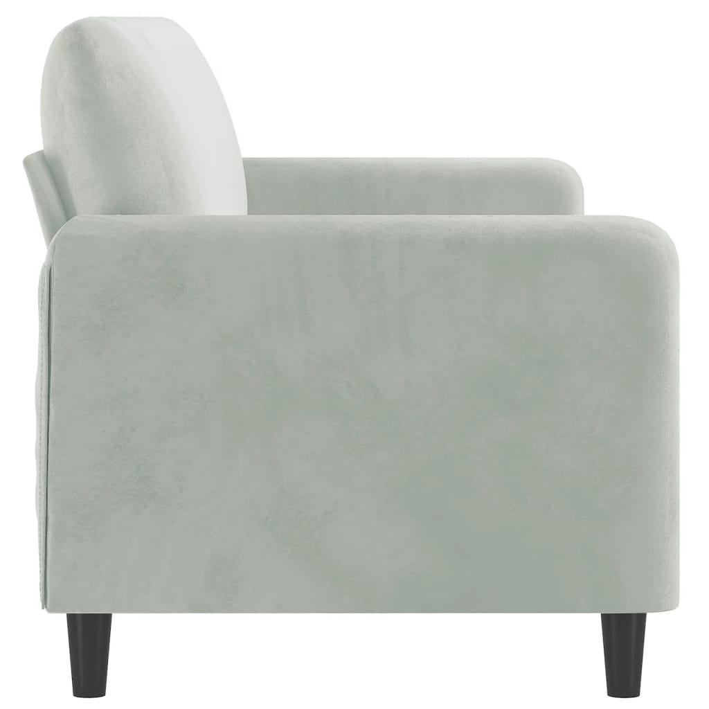 3 -person divano velluto - grigio chiaro, 180 cm - number 4.