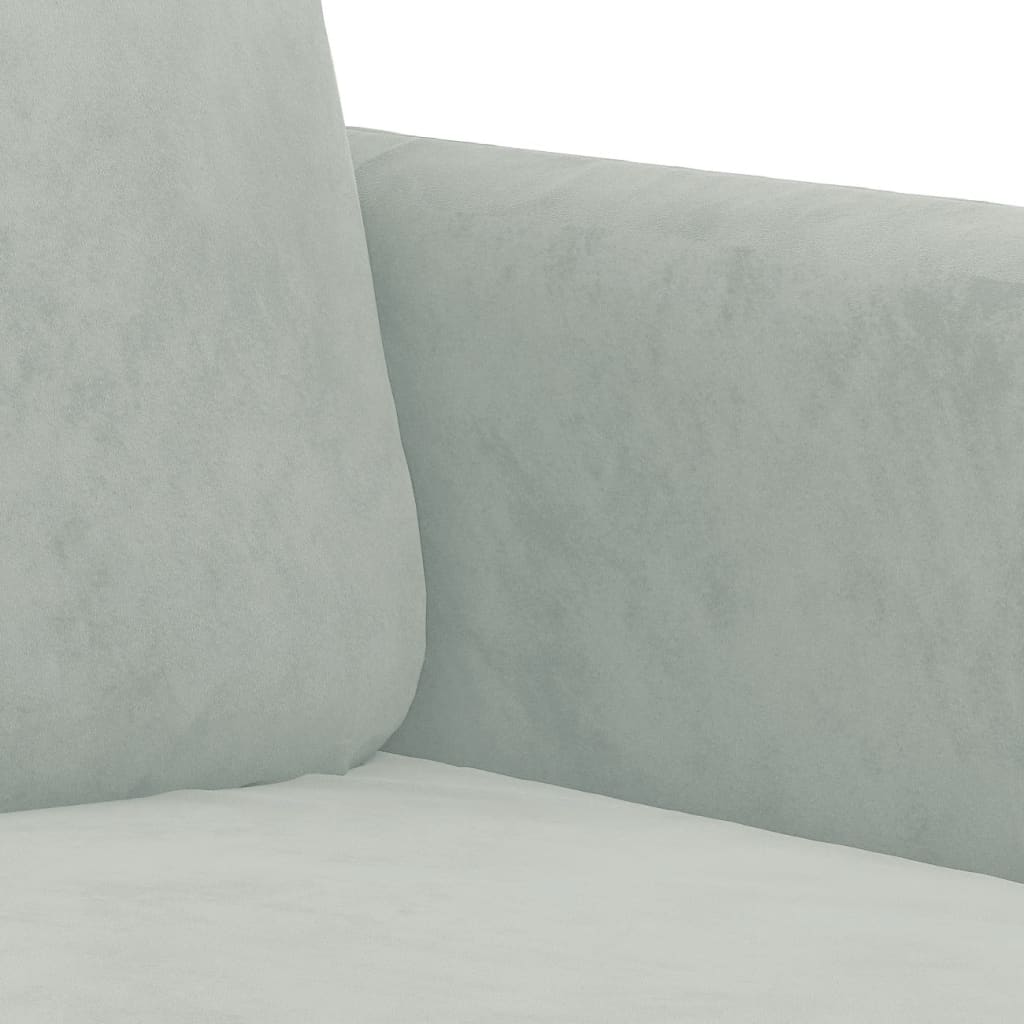 3 -person divano velluto - grigio chiaro, 180 cm - number 6.