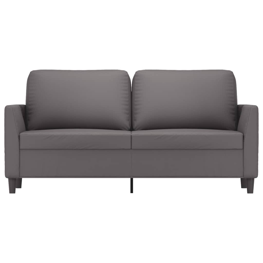 2-personers sofa kunstlæder - grå, 140 cm - number 3.
