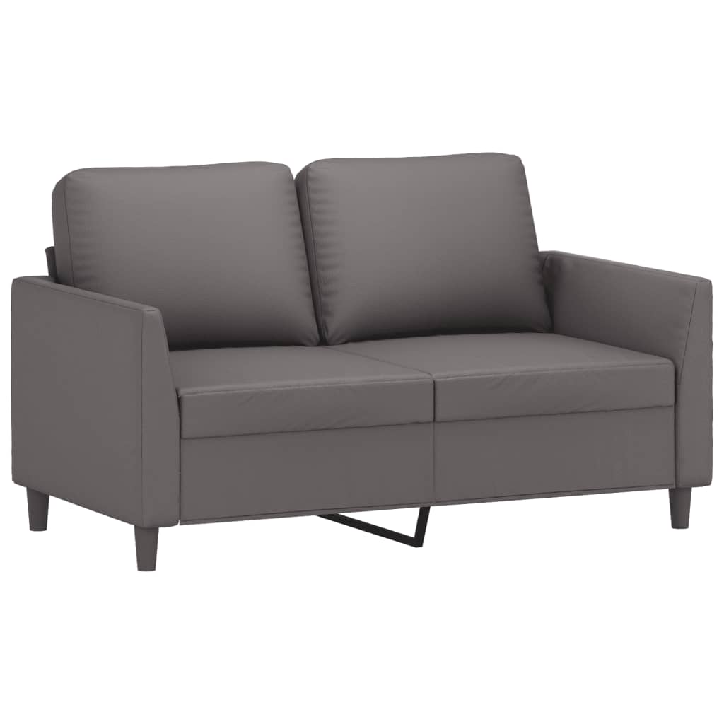 2-personers sofa kunstlæder - grå, 120 cm - number 2.