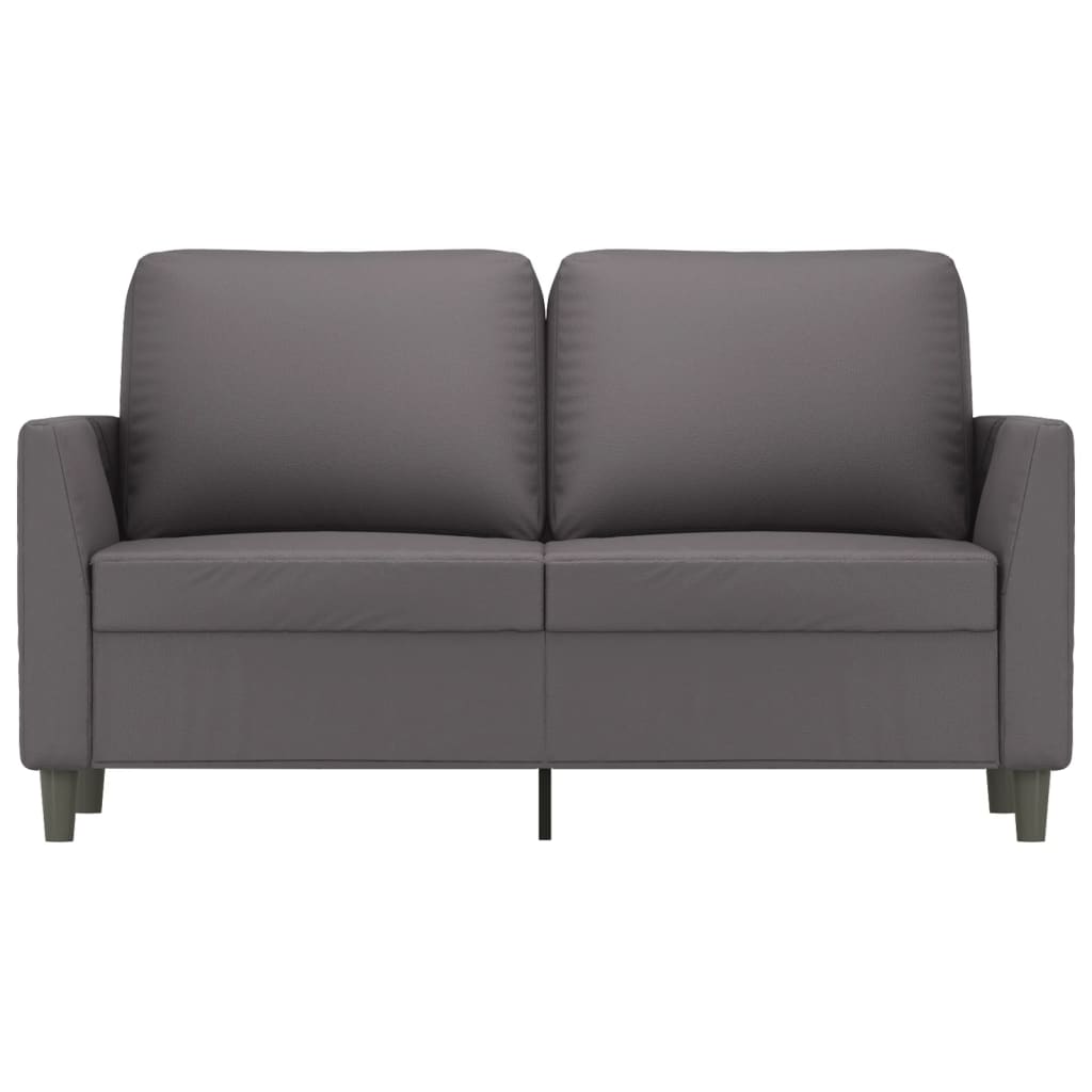 2-personers sofa kunstlæder - grå, 120 cm - number 3.