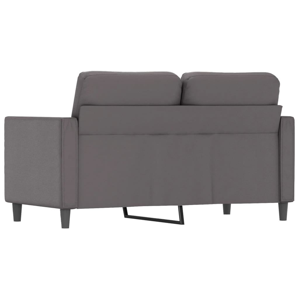 2-personers sofa kunstlæder - grå, 120 cm - number 5.