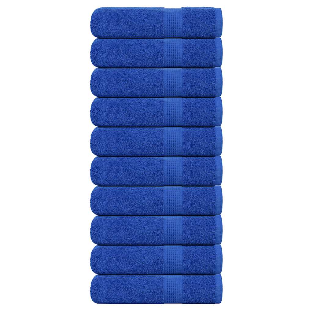 Badehåndklæder 10stk. 360g/m2 100% bomuld - blå, 100 x 150 cm, 10 - number 1.