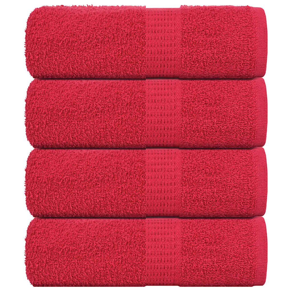 Towels pcs. 360 g/m2 100% cotton - red, 30 x 30 cm, 4 - number 1.