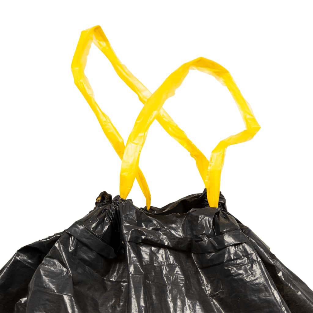 Waste bags with drawstring 250 pcs. black - 60 l, with strings - number 7.