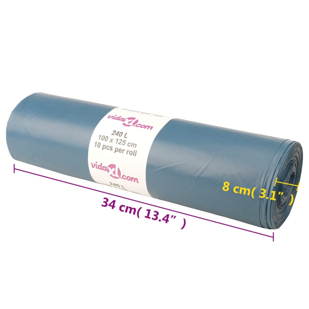 Affaldsposer 100 stk. 240 l blå - number 6.