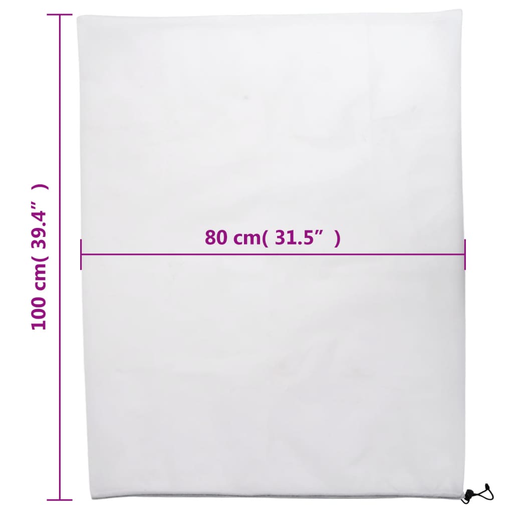 Plantebeskyttelse med snore stk. 70 g/m² 0,8x1 m - hvid, 0.8 x 1 m, 4 - number 9.