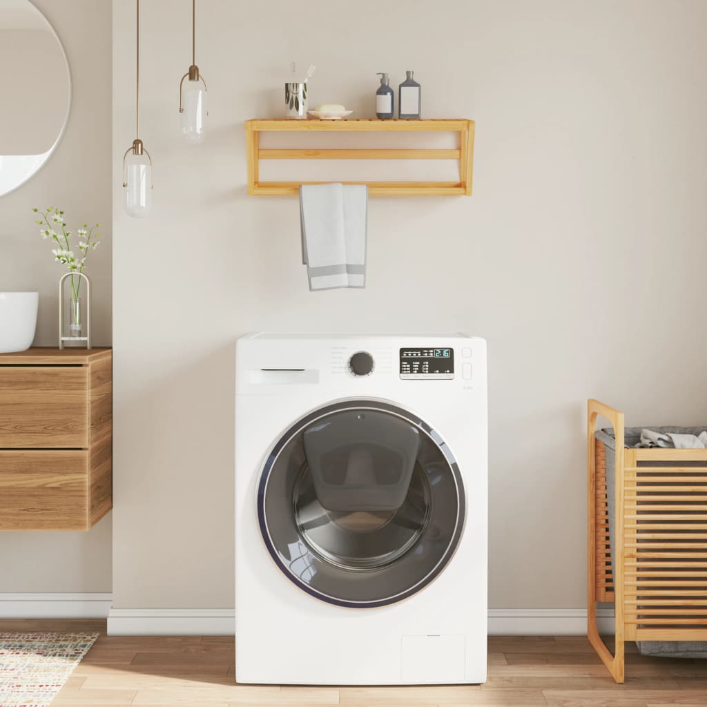 Håndklædeholder 60x25x20 cm væghængt bambus - number 1.