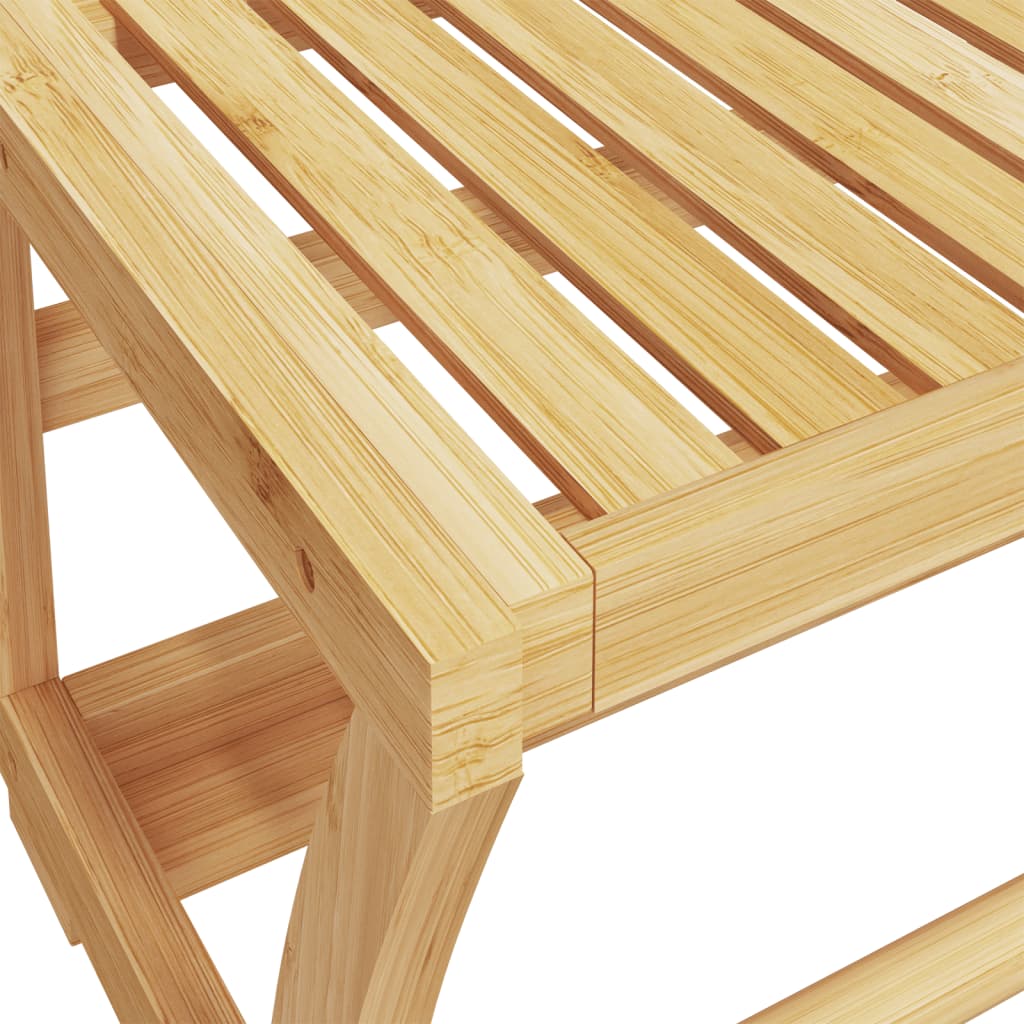 Håndklædeholder 60x25x20 cm væghængt bambus - number 6.