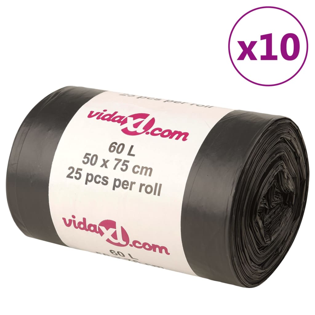 Affaldsposer 250 stk. 60 l sort - number 1.