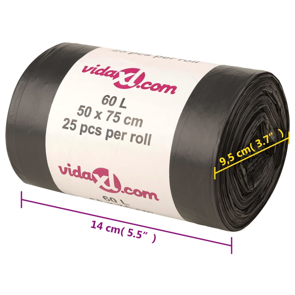 Affaldsposer 250 stk. 60 l sort - number 6.