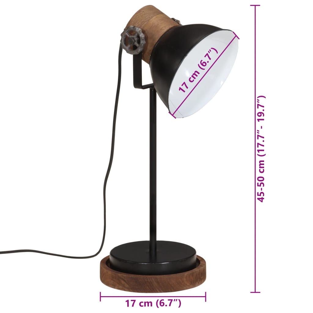 Lampe de bureau 25 w 17x17x50 cm e27 - noir, 1 - number 11.