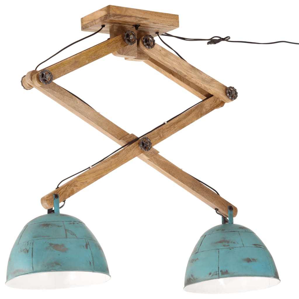 Ceiling lamp 29x18x85 cm 25 w e27 rustic blue - number 2.