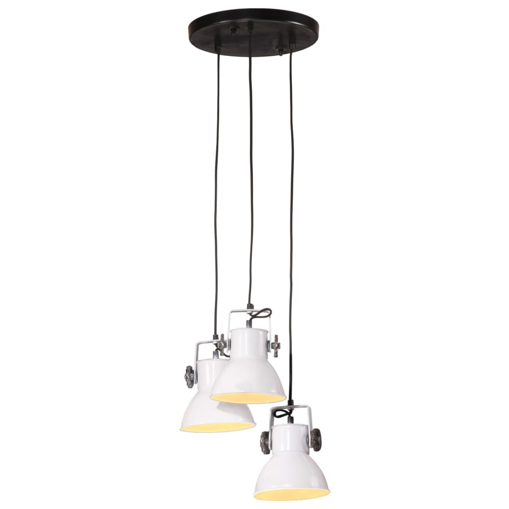 Pendant light 25 w round 30x30x100 cm e27 white - number 1.