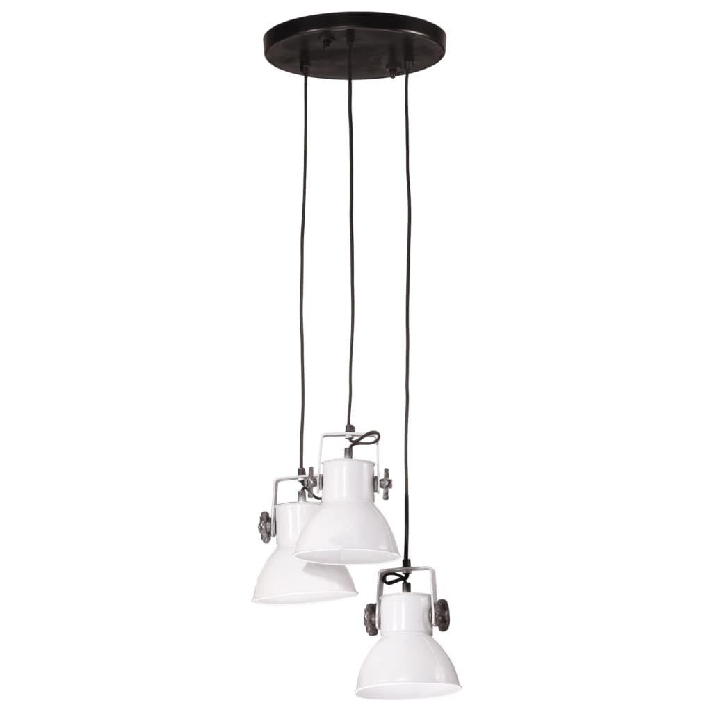 Pendant light 25 w round 30x30x100 cm e27 white - number 2.