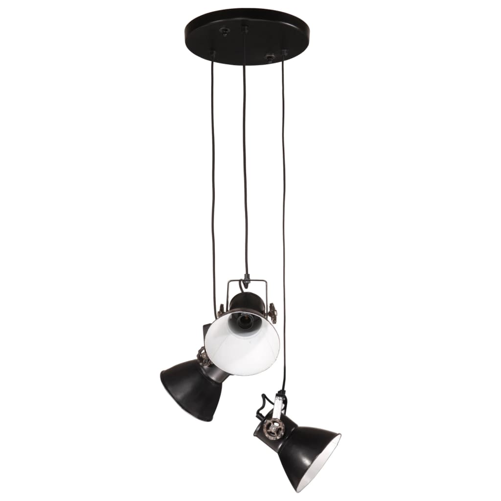 Suspension 25 w ronde 30x30x100 cm e27 noir - number 3.