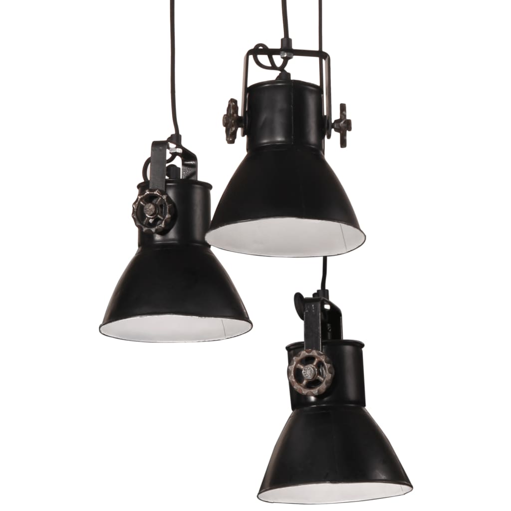 Suspension 25 w ronde 30x30x100 cm e27 noir - number 7.