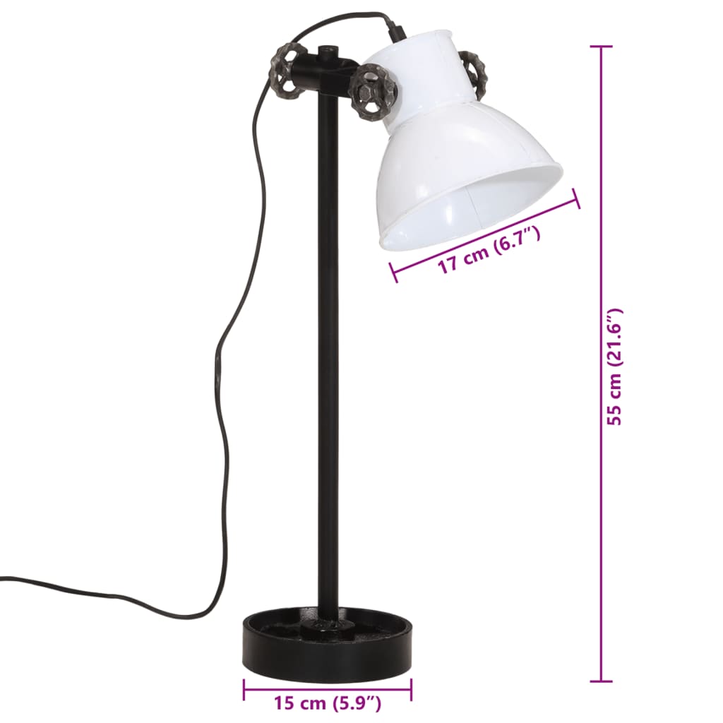 Skrivebordslampe 25 w 15x15x55 cm e27 hvid - number 11.