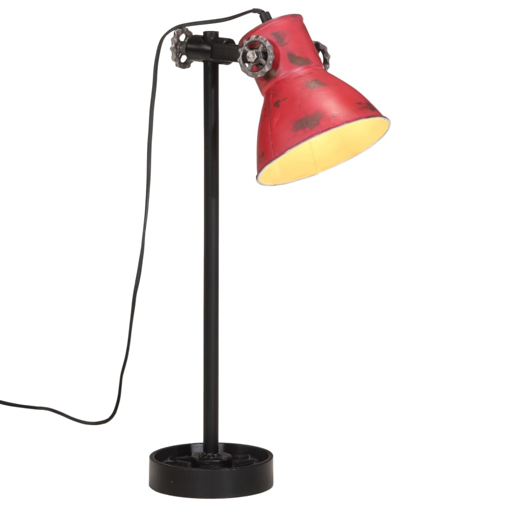 Lampe de bureau 25 w 15x15x55 cm e27 rustique rouge - number 1.