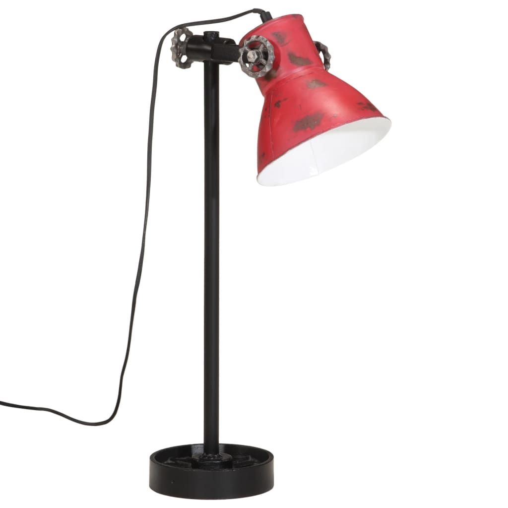 Lampe de bureau 25 w 15x15x55 cm e27 rustique rouge - number 2.