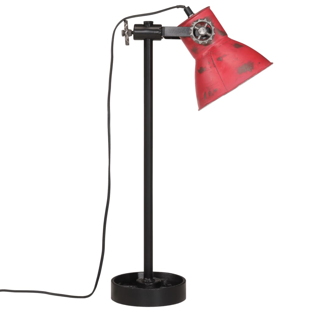Lampe de bureau 25 w 15x15x55 cm e27 rustique rouge - number 4.