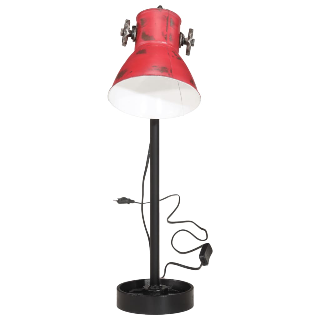 Lampe de bureau 25 w 15x15x55 cm e27 rustique rouge - number 3.