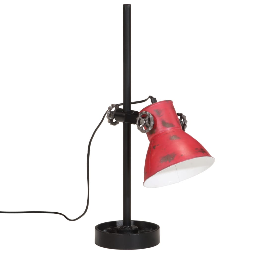 Lampe de bureau 25 w 15x15x55 cm e27 rustique rouge - number 6.