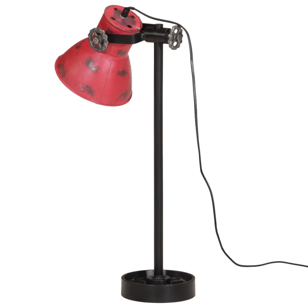 Lampe de bureau 25 w 15x15x55 cm e27 rustique rouge - number 5.