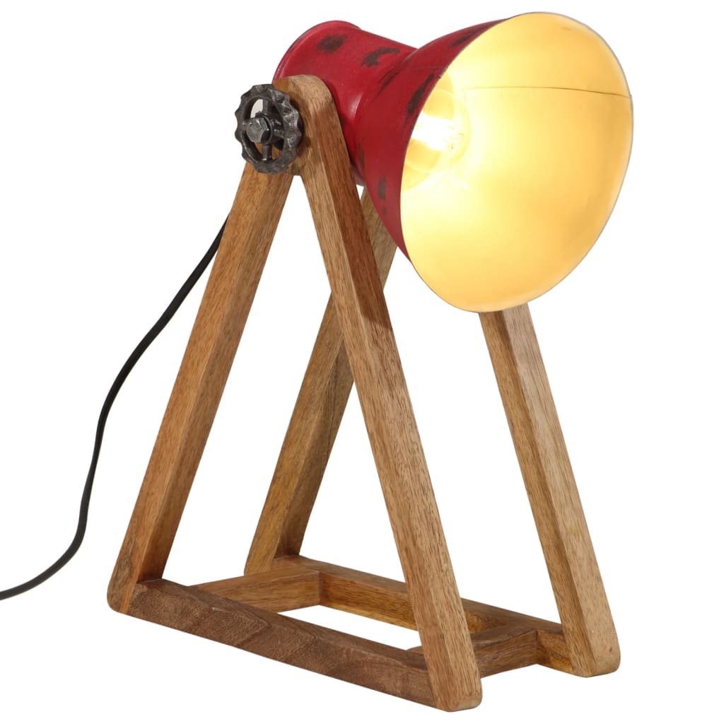 Skrivebordslampe 25 w 30x17x40 cm e27 patineret rød - number 1.