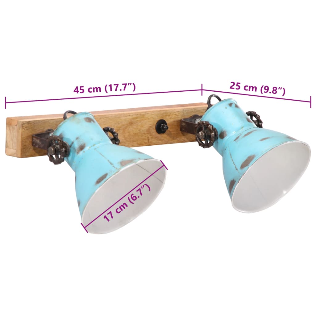 Wall lamp 25 w 45x25 cm e27 rustic blue - number 8.