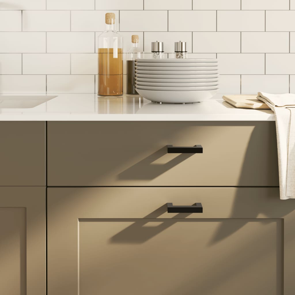 Skabshåndtag stk. rustfrit stål - sort, 64 mm, 20 - number 1.