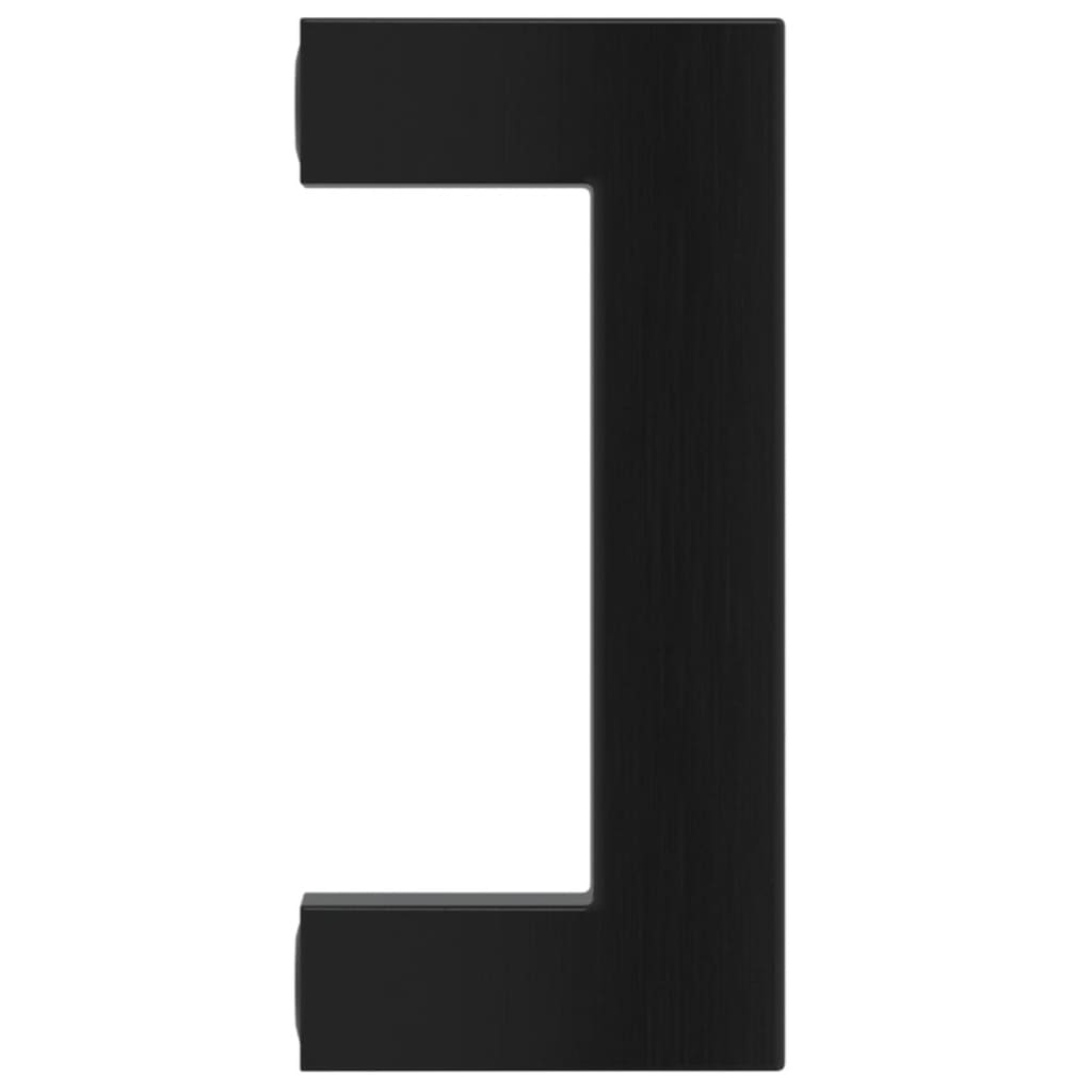Skabshåndtag stk. rustfrit stål - sort, 64 mm, 20 - number 6.
