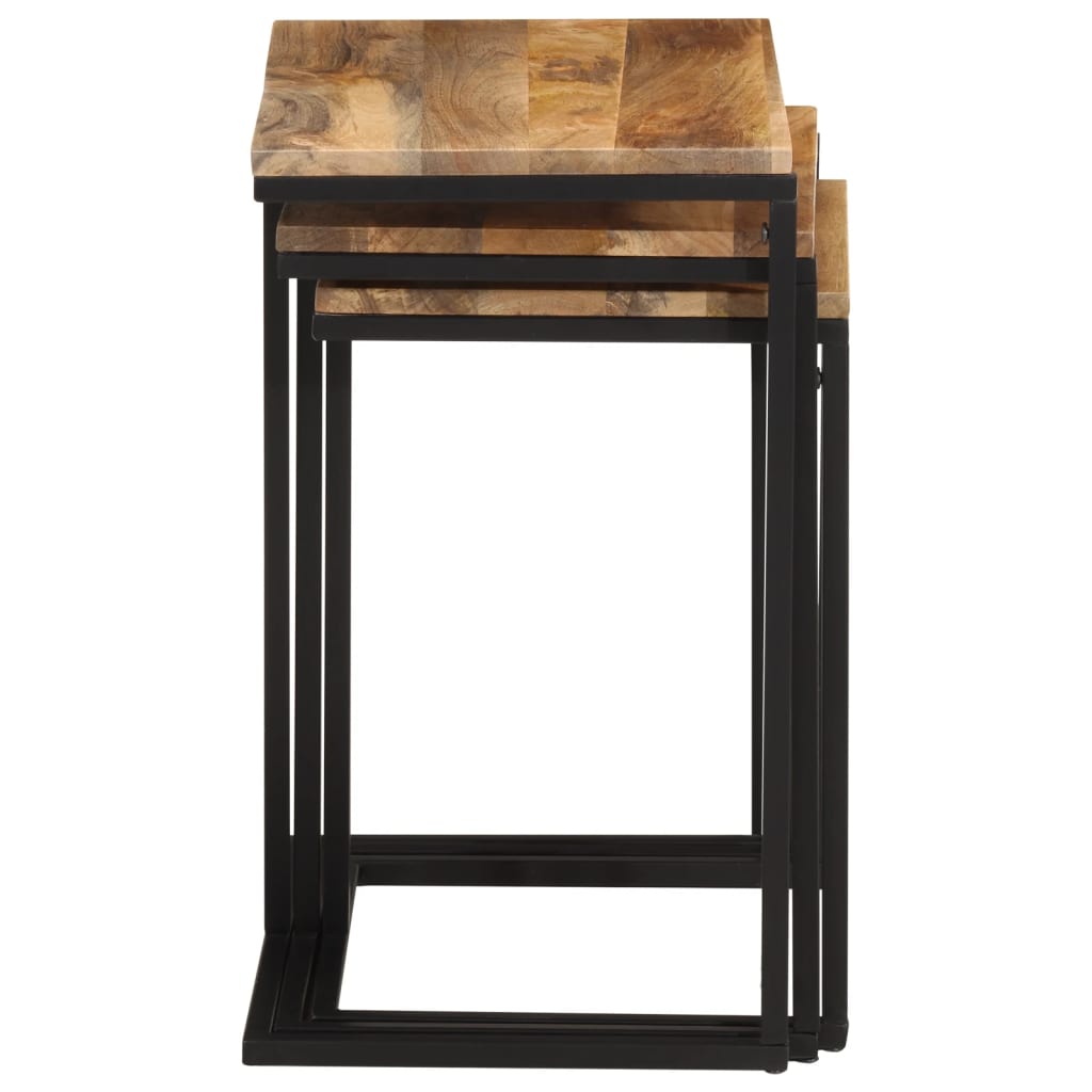 Stoliki depozytowe 3 szt. lite drewno akacjowe - number 5.