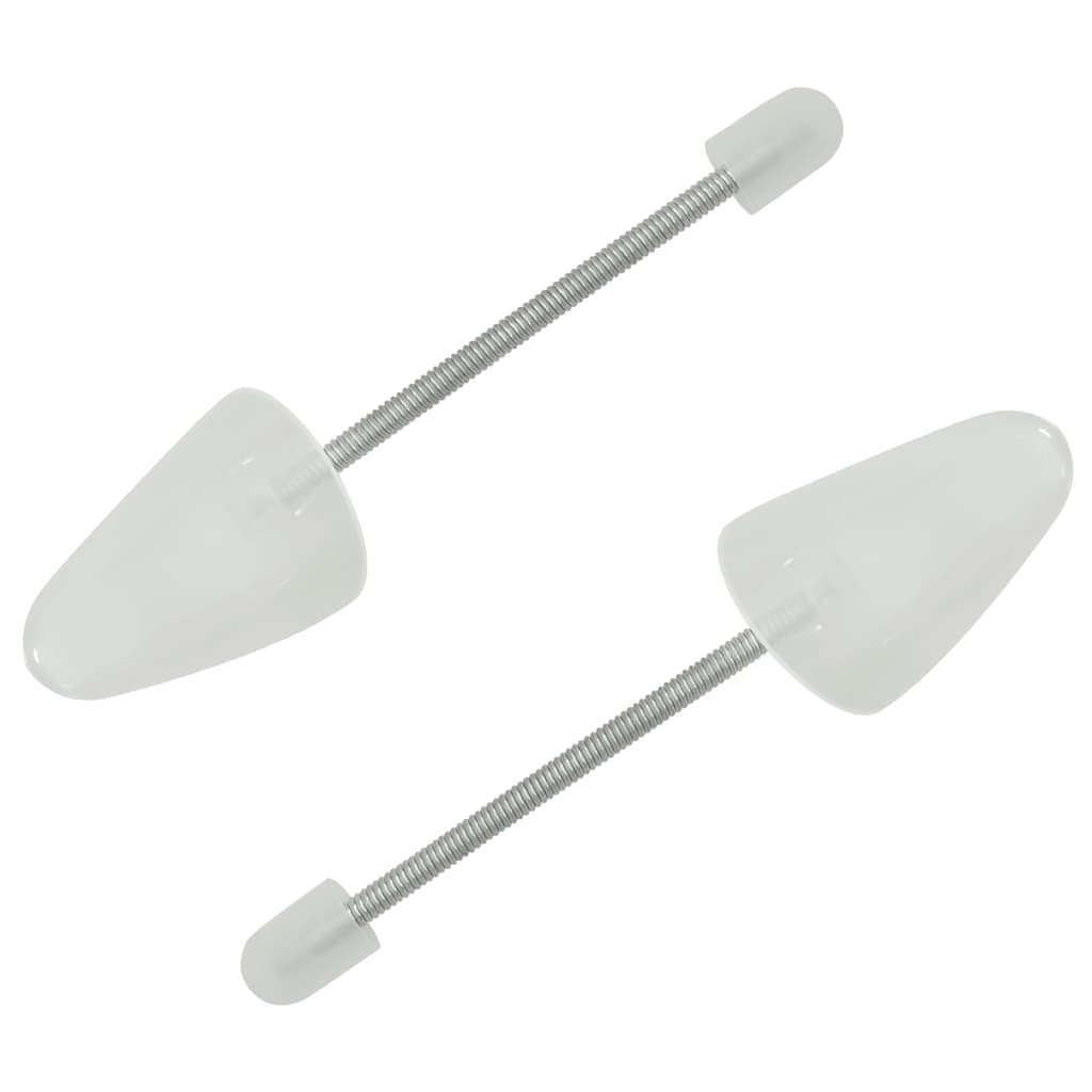 Embauchoirs 5 paires taille plastique blanc - 38-44, 1, avec ressort spiralé - number 2.