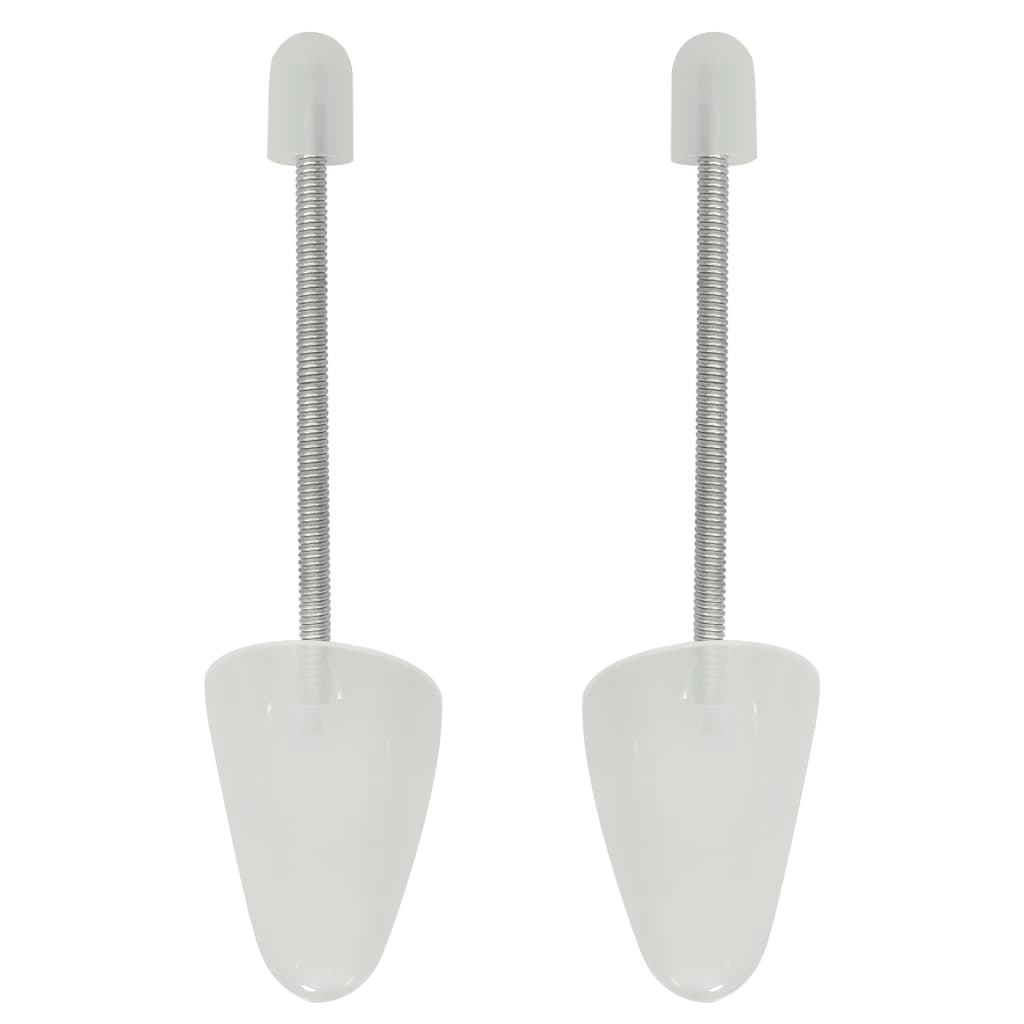 Embauchoirs 5 paires taille plastique blanc - 38-44, 1, avec ressort spiralé - number 3.