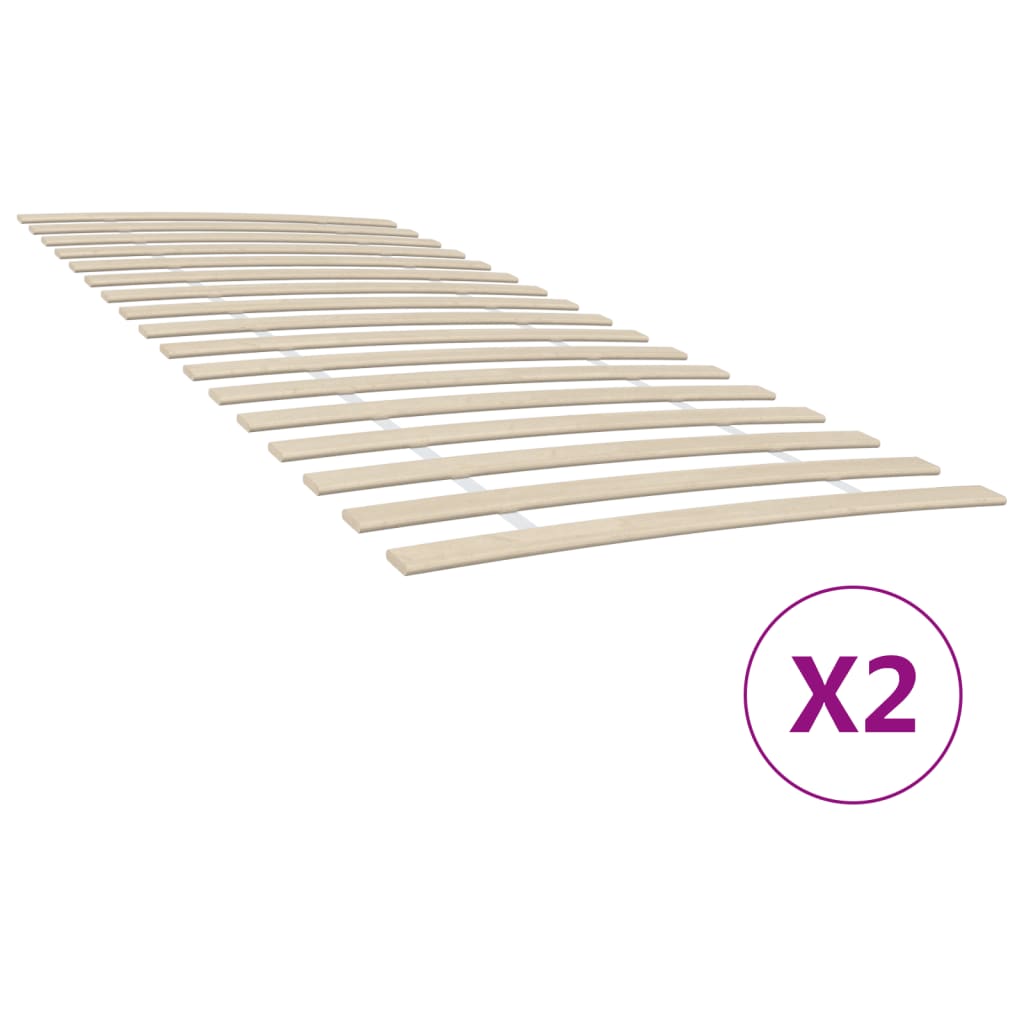Lamelbund med 34 lameller 2 stk. 90x200 cm - 180 x 200 cm - number 1.