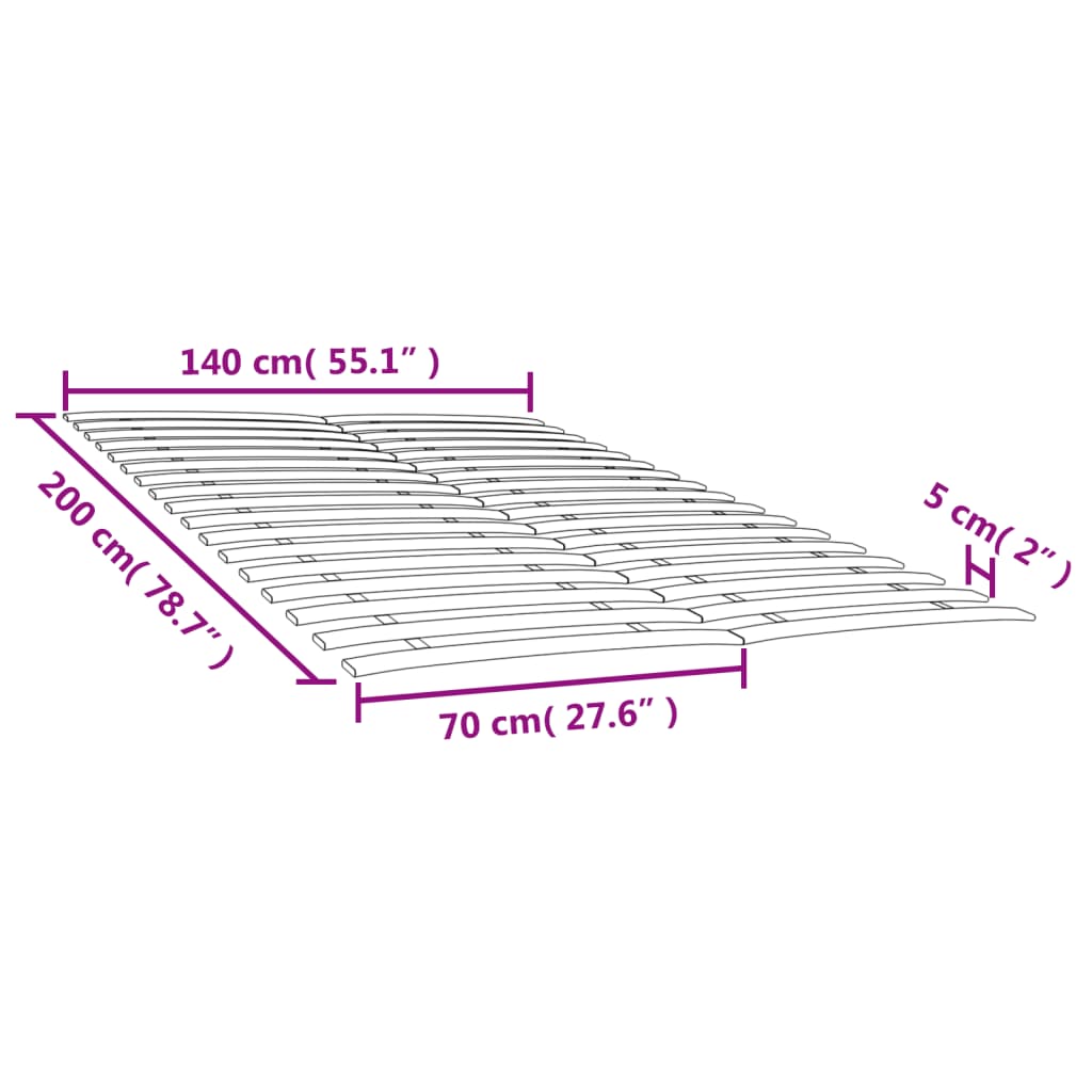 Slatted base with 34 slats 2 pcs. 70x200 cm - number 6.