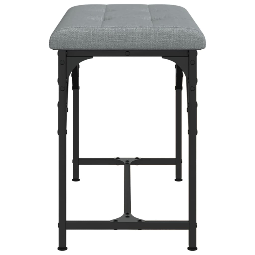 Klupa za blagovaonski stol čelik i tkanina - tamno siva, 248 x 32 x 45 cm - number 5.