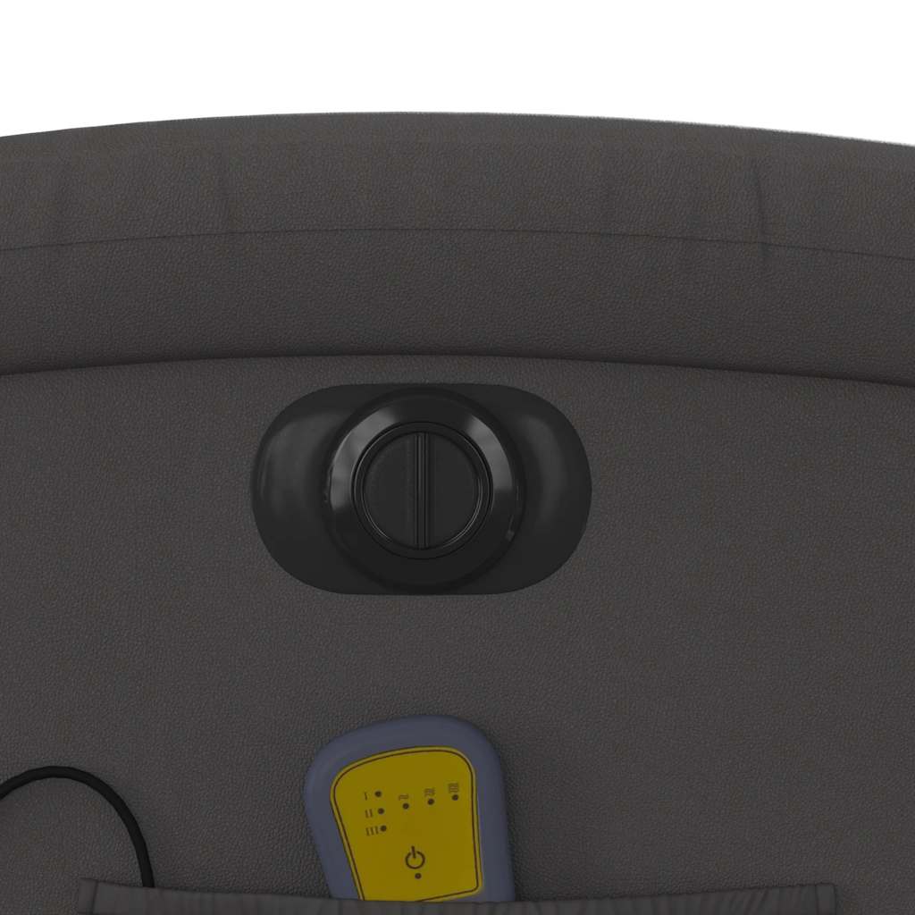 Massagestol ægte læder - grå, 1, eldrevet tilbagelæningsfunktion, ja - number 12.