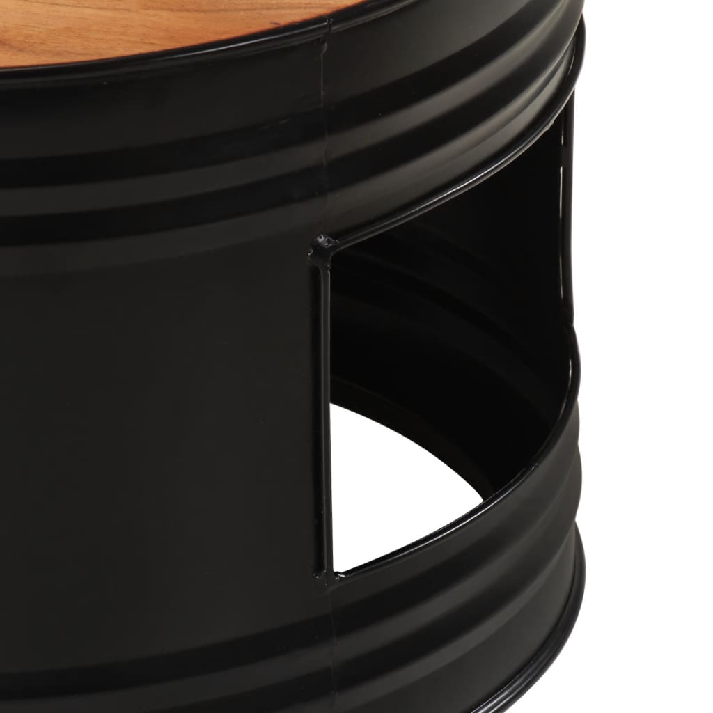 Barborde 3 stk. trommeformet massivt akacietræ - number 9.