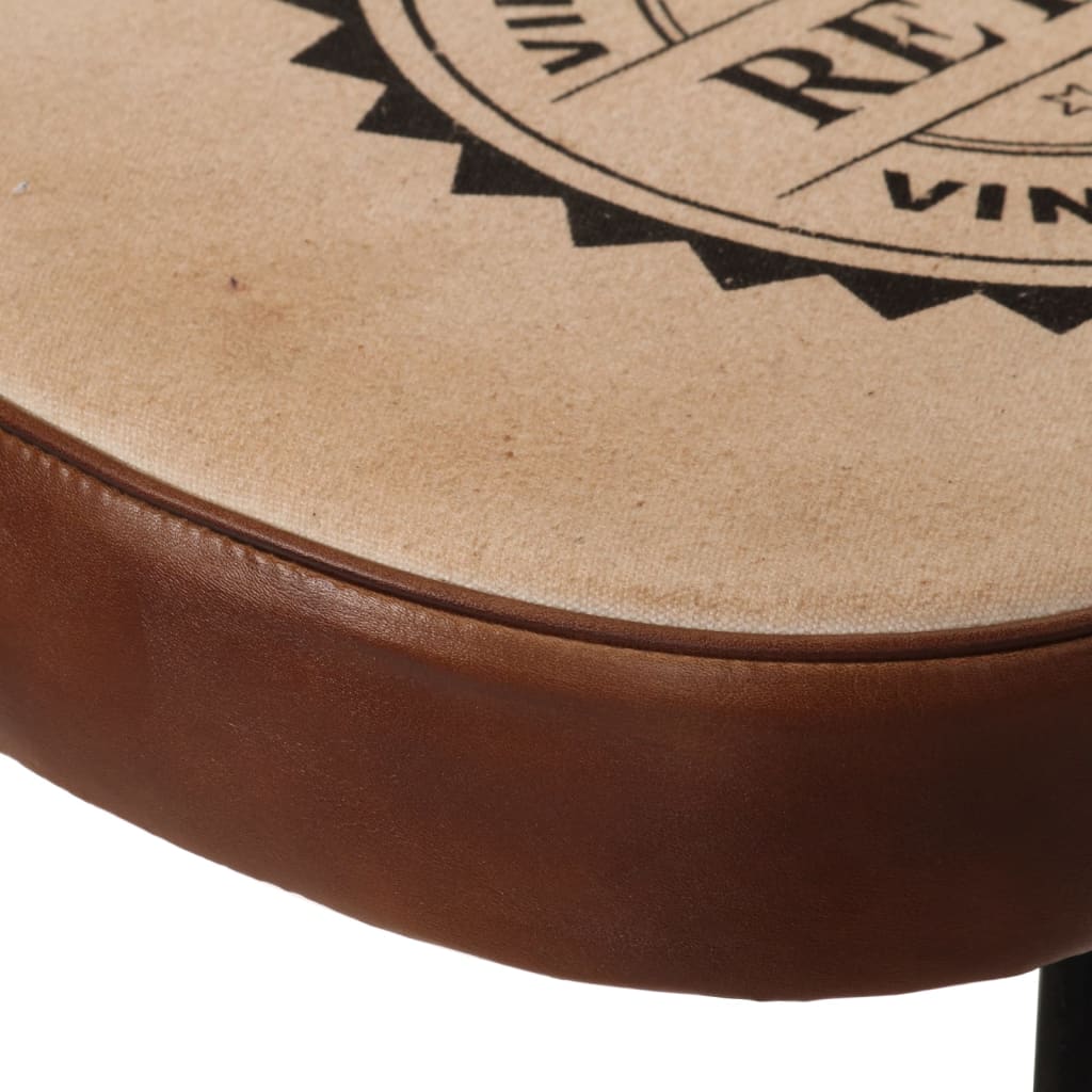 Bar stolice računala. - tamno smeđe boje, 41 x 29 x 62 cm, 2, koža i platno - number 7.