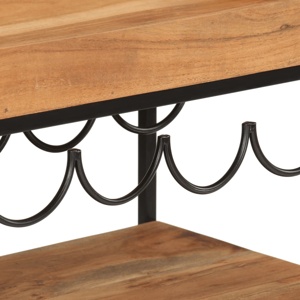 Barvogn 60x40x80 cm massivt akacietræ og jern - number 5.