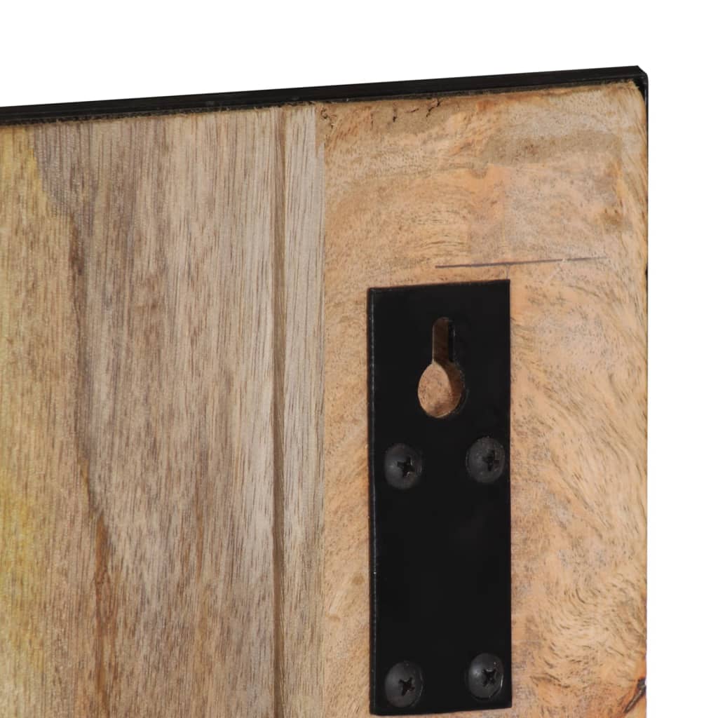 Knagerække 35x8x110 cm massivt ru mangotræ - number 6.