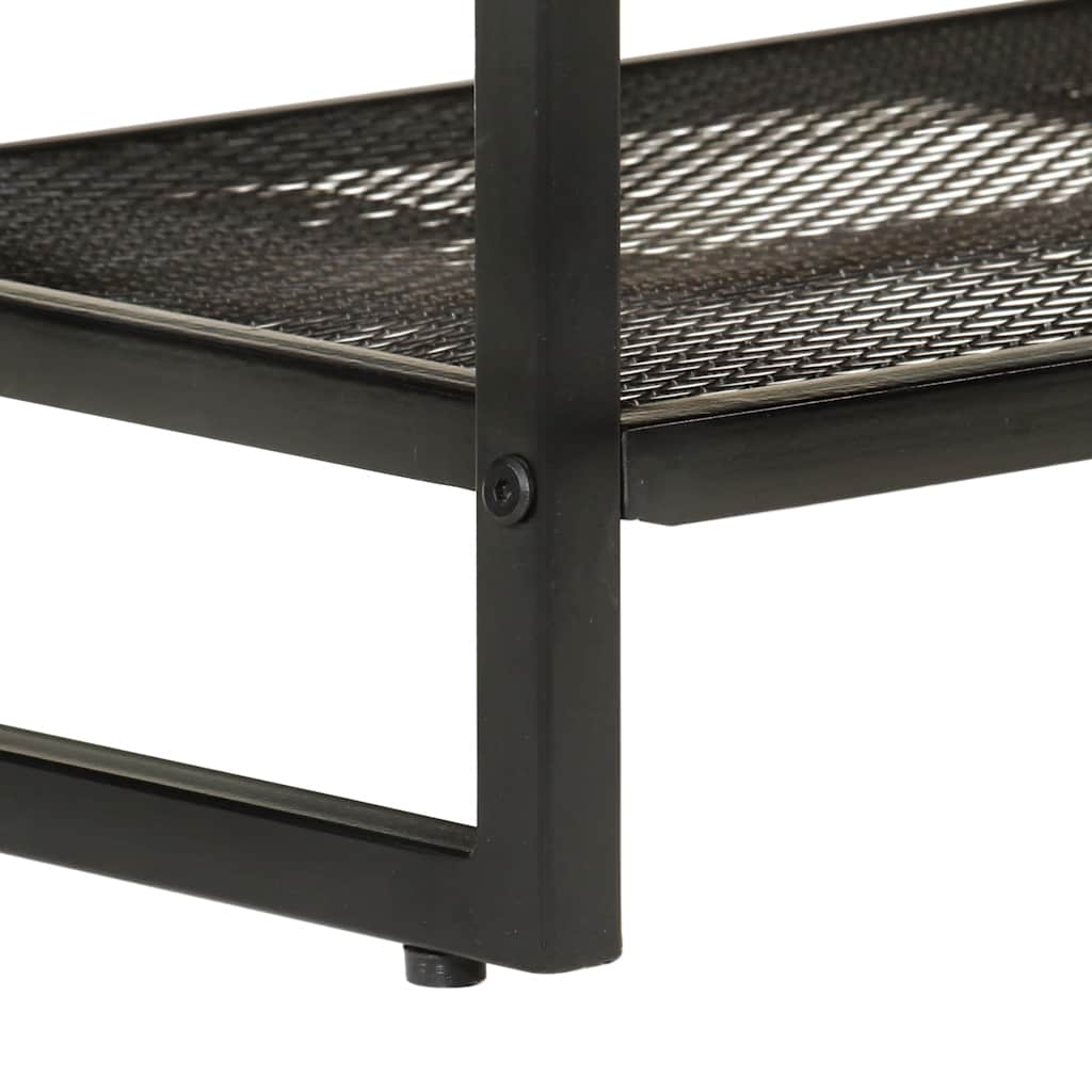 Klupa za cipele 110x35x45 cm puno bagremovo drvo i željezo - number 6.