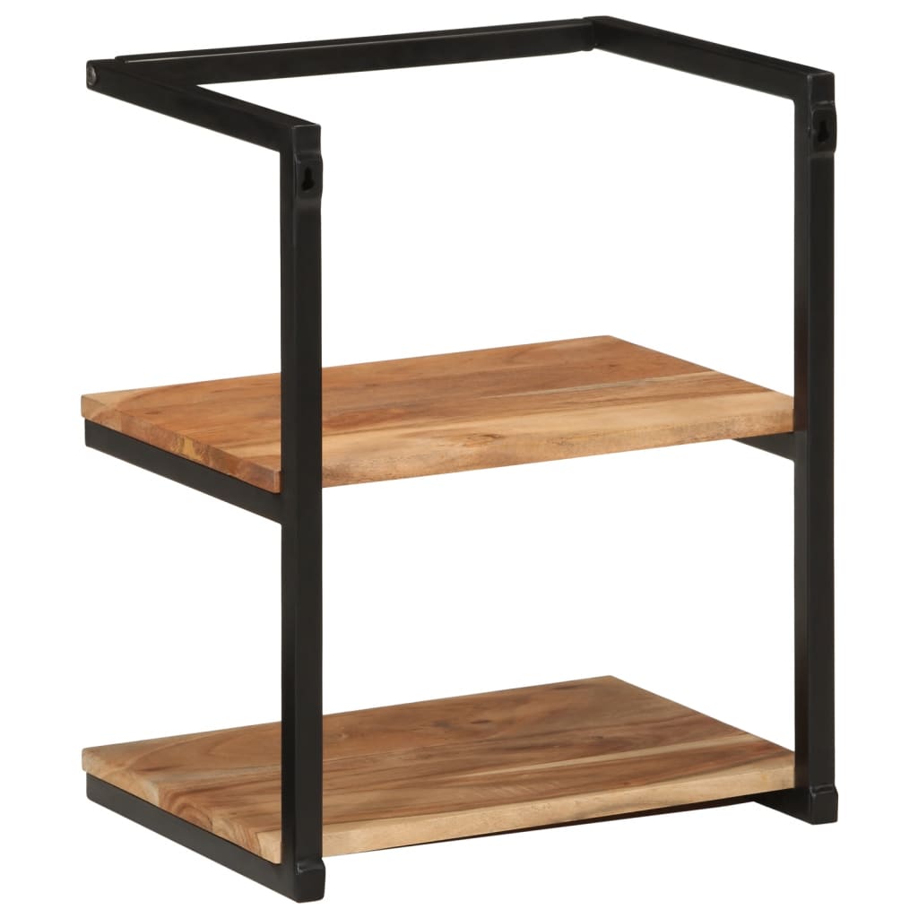 Półka ścienna 40x30x50 cm lite drewno akacjowe i żelazo - number 4.