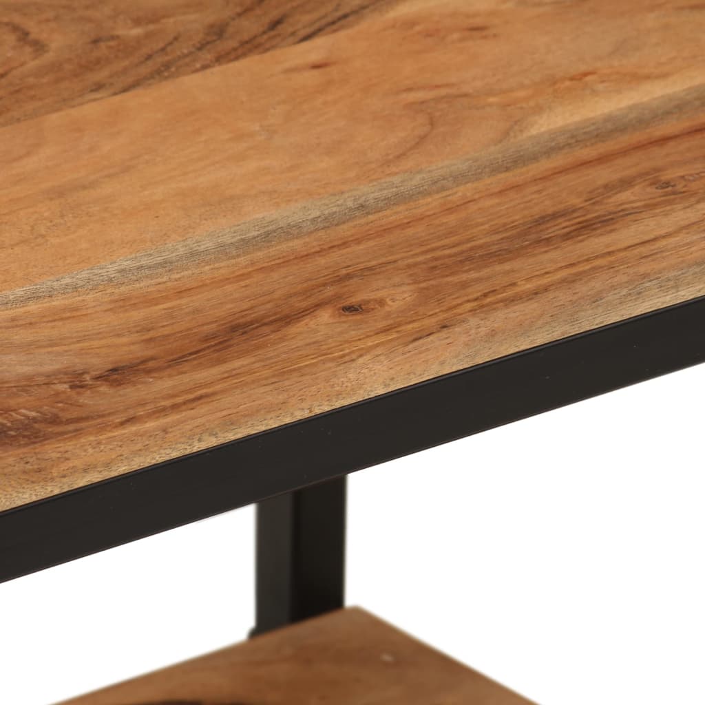 Półka ścienna 40x30x50 cm lite drewno akacjowe i żelazo - number 6.