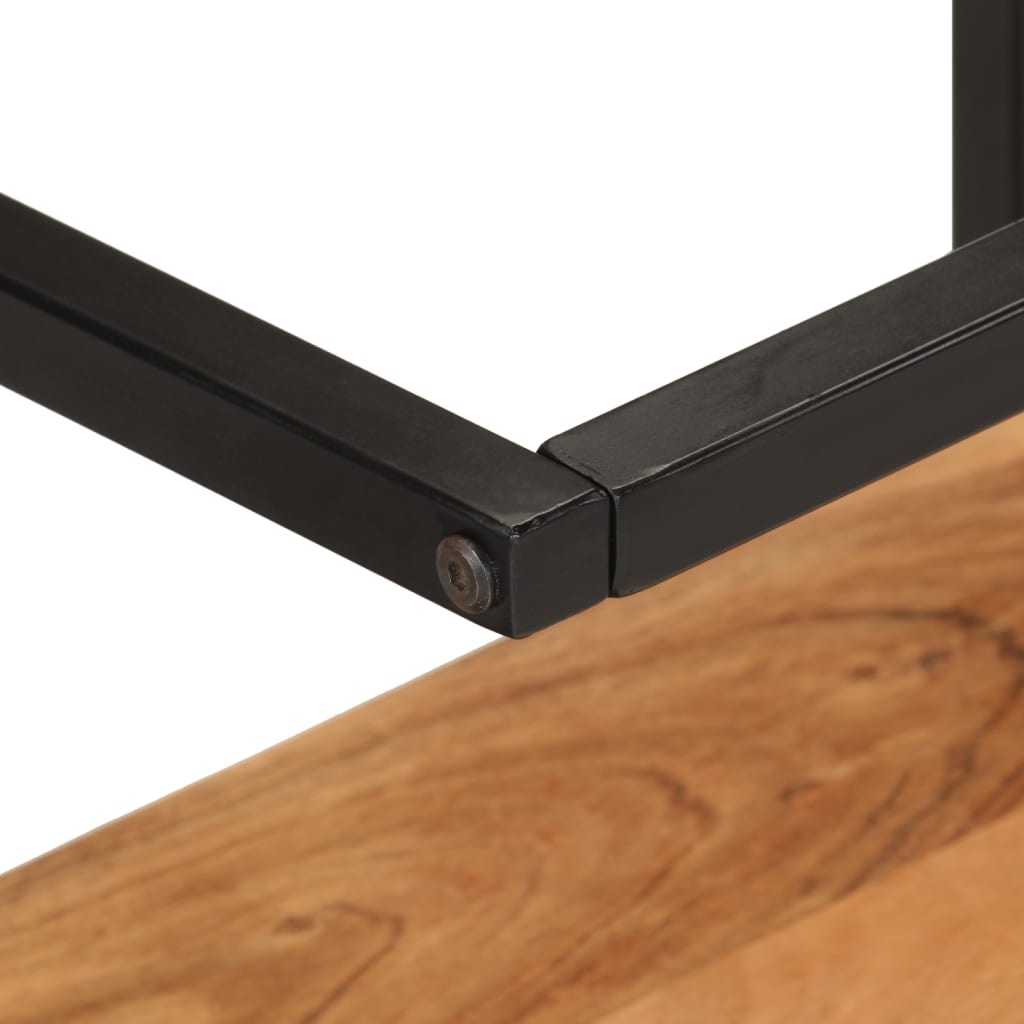 Półka ścienna 40x30x50 cm lite drewno akacjowe i żelazo - number 8.