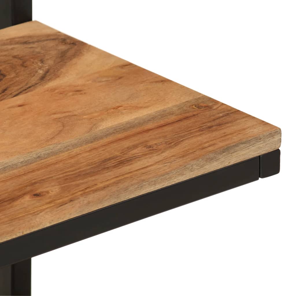 Półka ścienna 40x30x50 cm lite drewno akacjowe i żelazo - number 7.