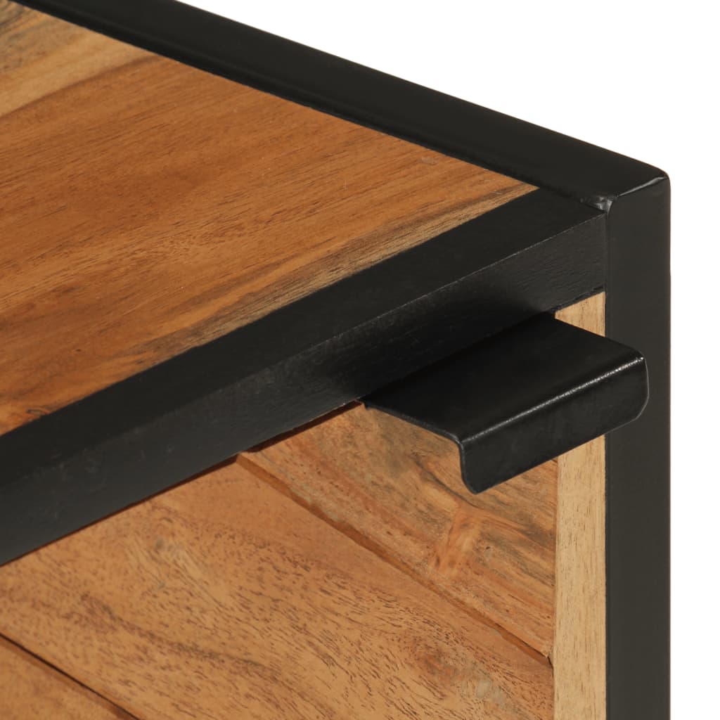 Szafka łazienkowa 40x30x60 cm lite drewno akacjowe i żelazo - number 6.